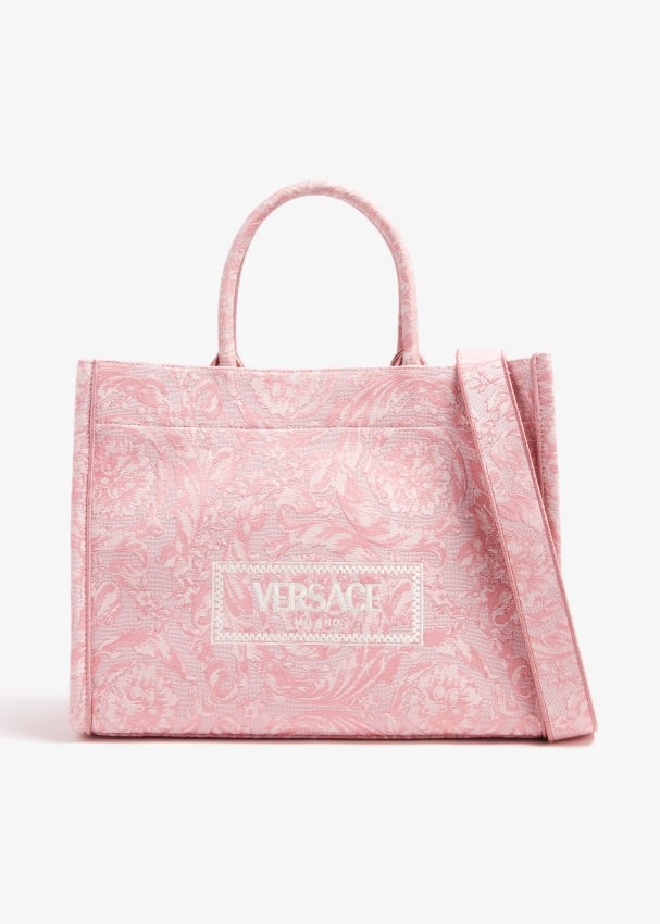 Сумка-тоут Versace Barocco Athena, розовый сумка тоут versace barocco athena бежевый