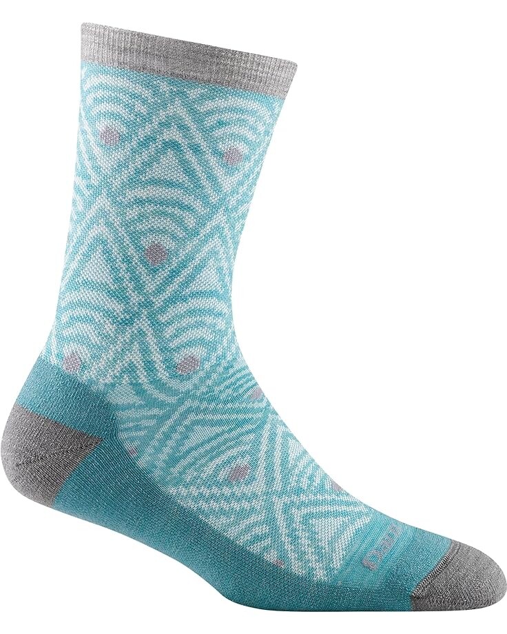 

Носки Darn Tough Vermont Deco Crew Lightweight with Cushion, цвет Aqua