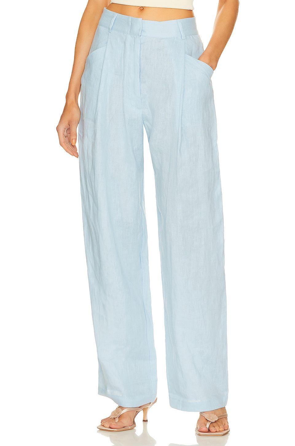 

Брюки AEXAE Linen Trousers, цвет Light Blue