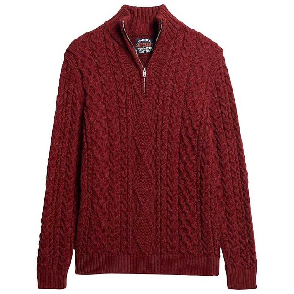 

Свитер Superdry Vintage Jacob Henley Half Zip, красный