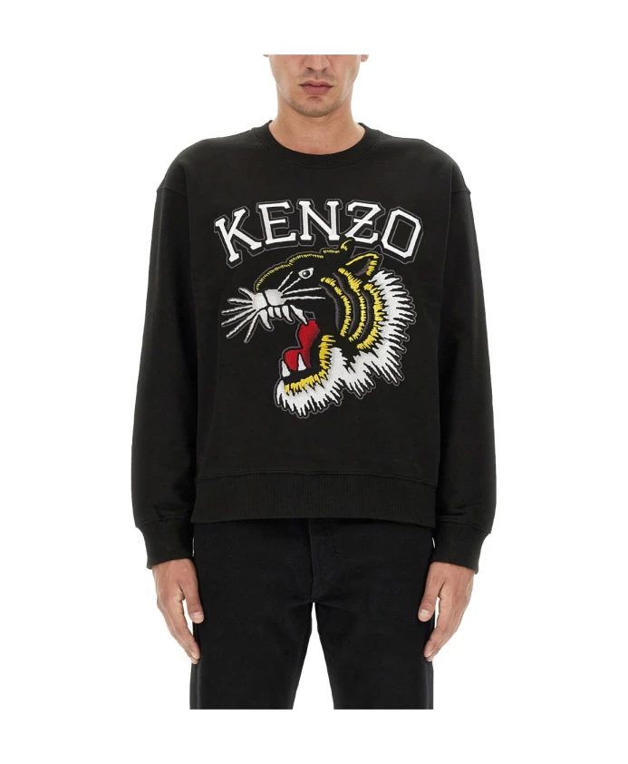 

Толстовка с вышивкой тигра Kenzo, черный