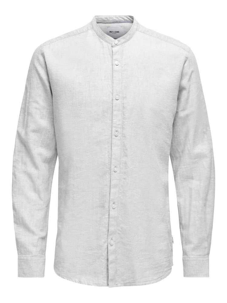 

Рубашка Only & Sons Mao Collar & Sons Onscaiden, белый