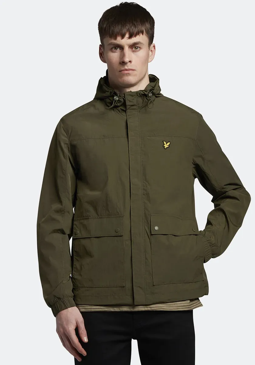 

Уличная куртка Lyle & Scott с капюшоном и тонкой вышивкой логотипа на груди, оливковый