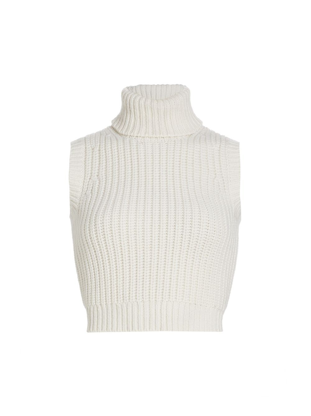 

Водолазка без рукавов Shaker Michael Kors Collection, белый