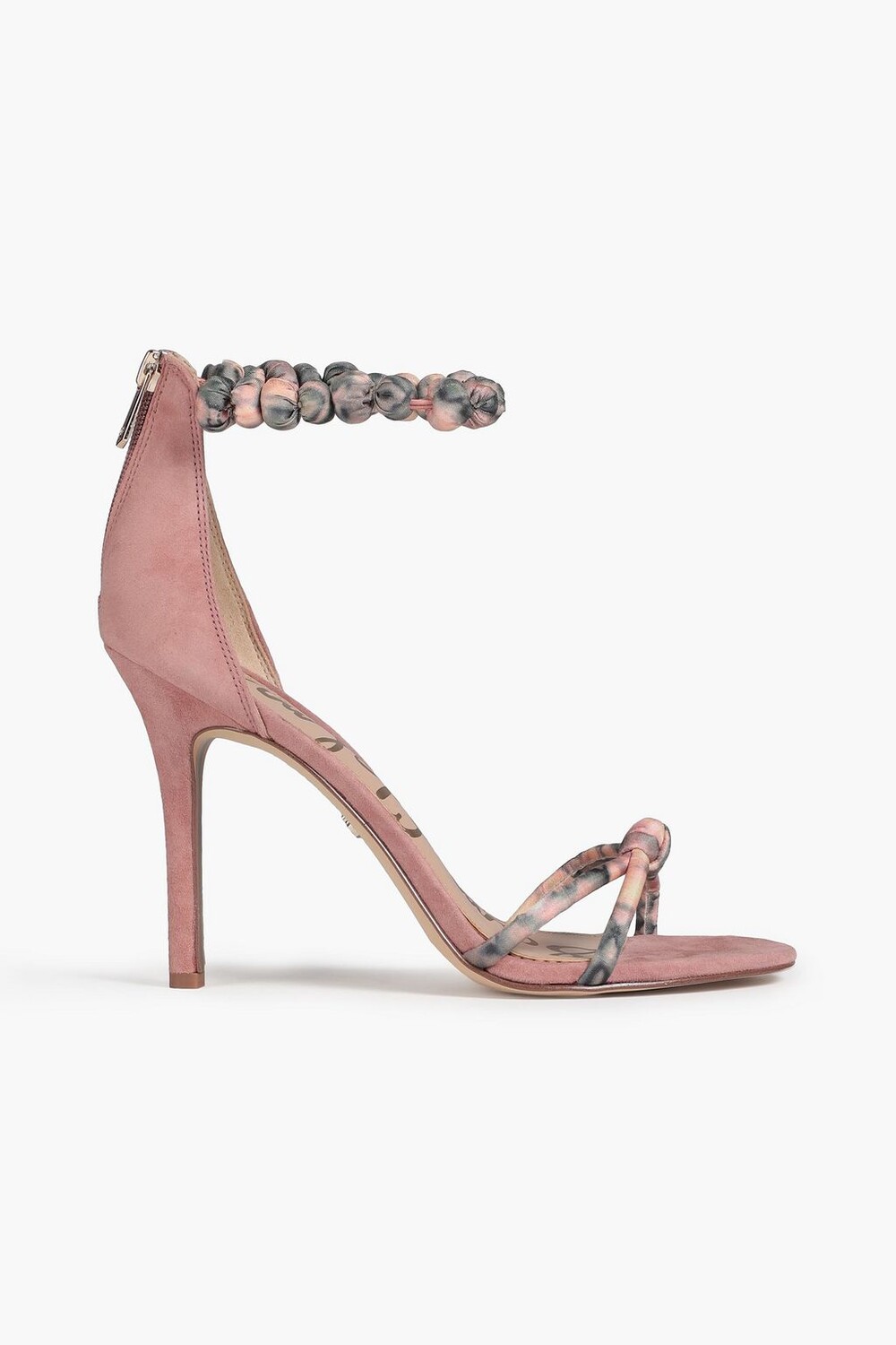 

Атласные босоножки Aria с замшевой отделкой и принтом SAM EDELMAN, розовый