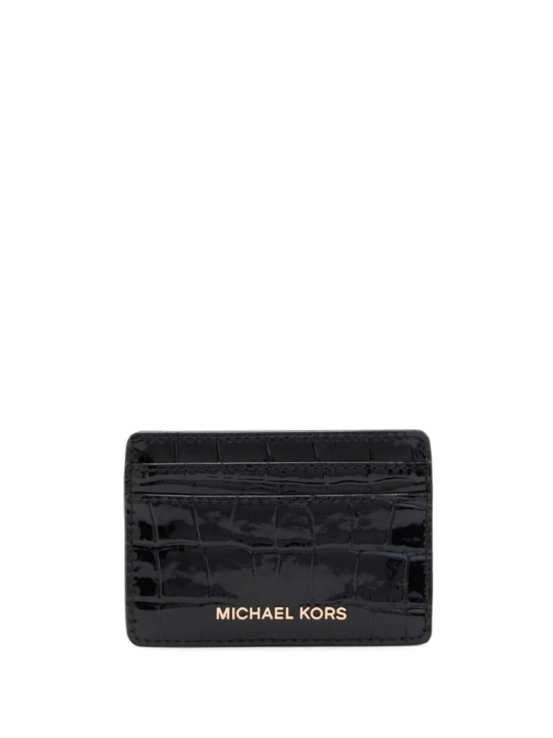 

Маленький футляр для карт Michael Kors Jet Set с эффектом крокодиловой кожи, черный