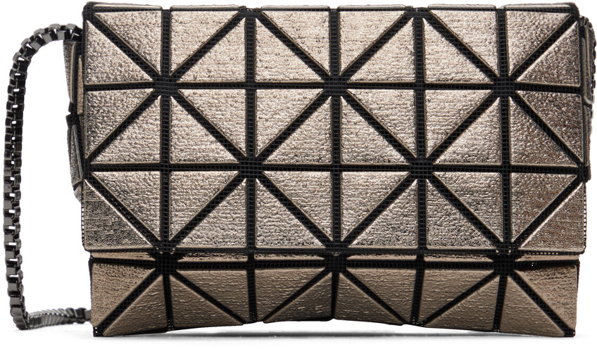

Платиновая сумка-коробка цвета бронзы Bao Bao Issey Miyake, цвет Gunmetal