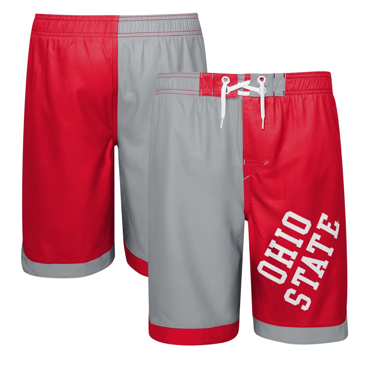 

Молодежные серые/алые шорты для плавания Ohio State Buckeyes Conch Bay Outerstuff