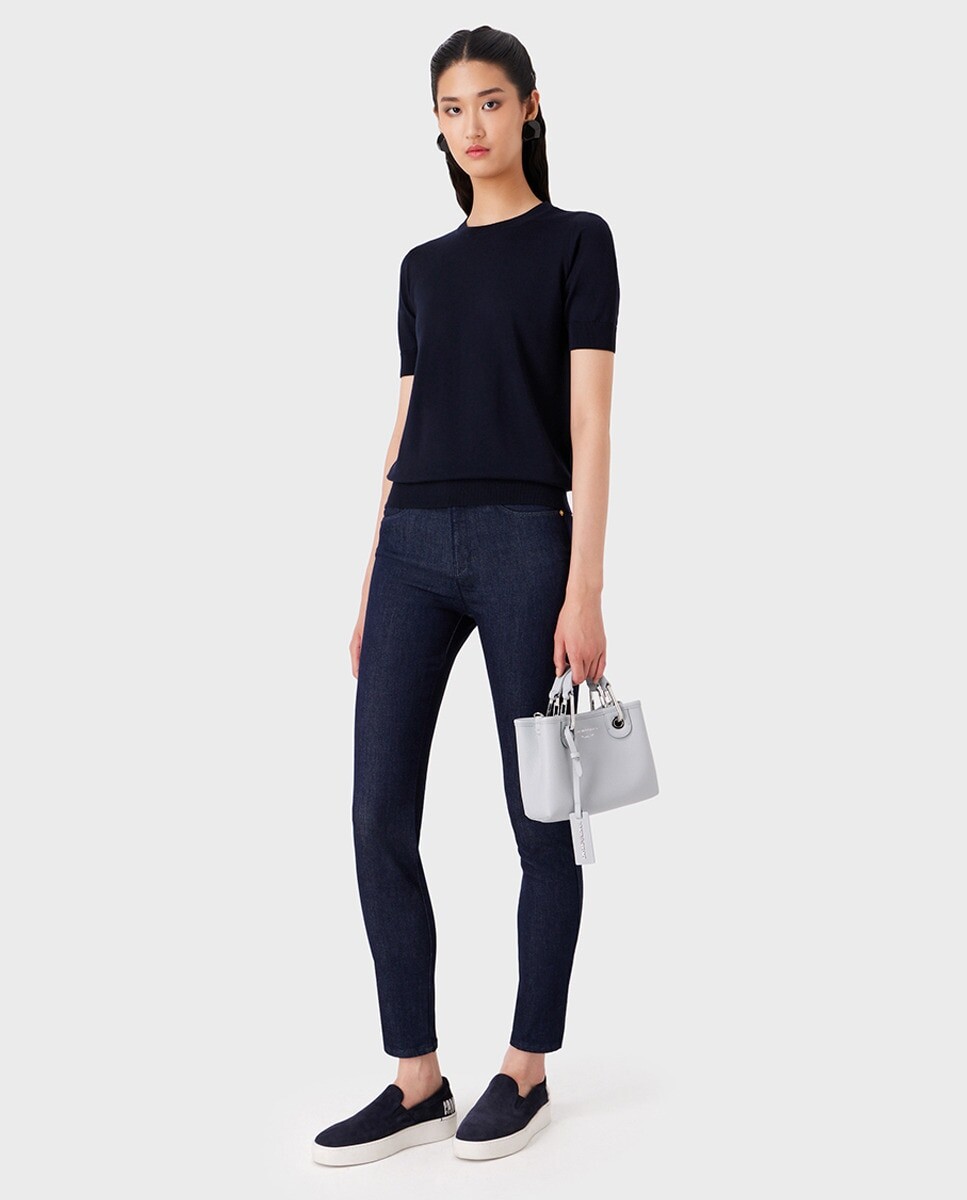 

Женские джинсы скинни с высокой посадкой J20 Emporio Armani, индиго