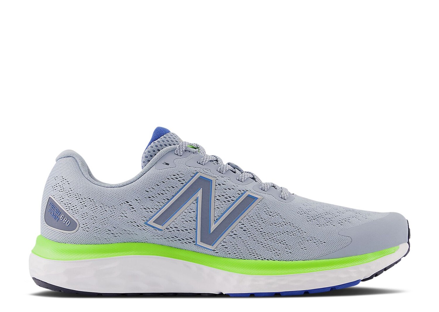

Кроссовки New Balance Fresh Foam 680V7 4E Wide 'Arctic Grey Pixel Green', серый