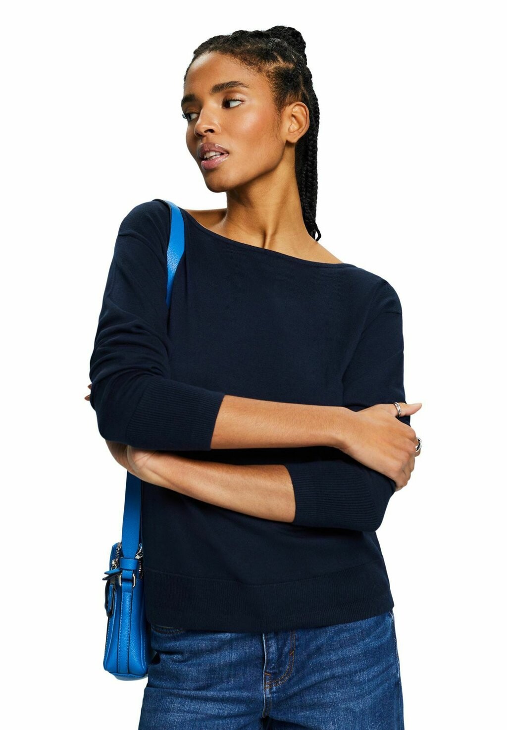 

Вязаный свитер MIT BOOTAUSSCHNITT Esprit, цвет navy