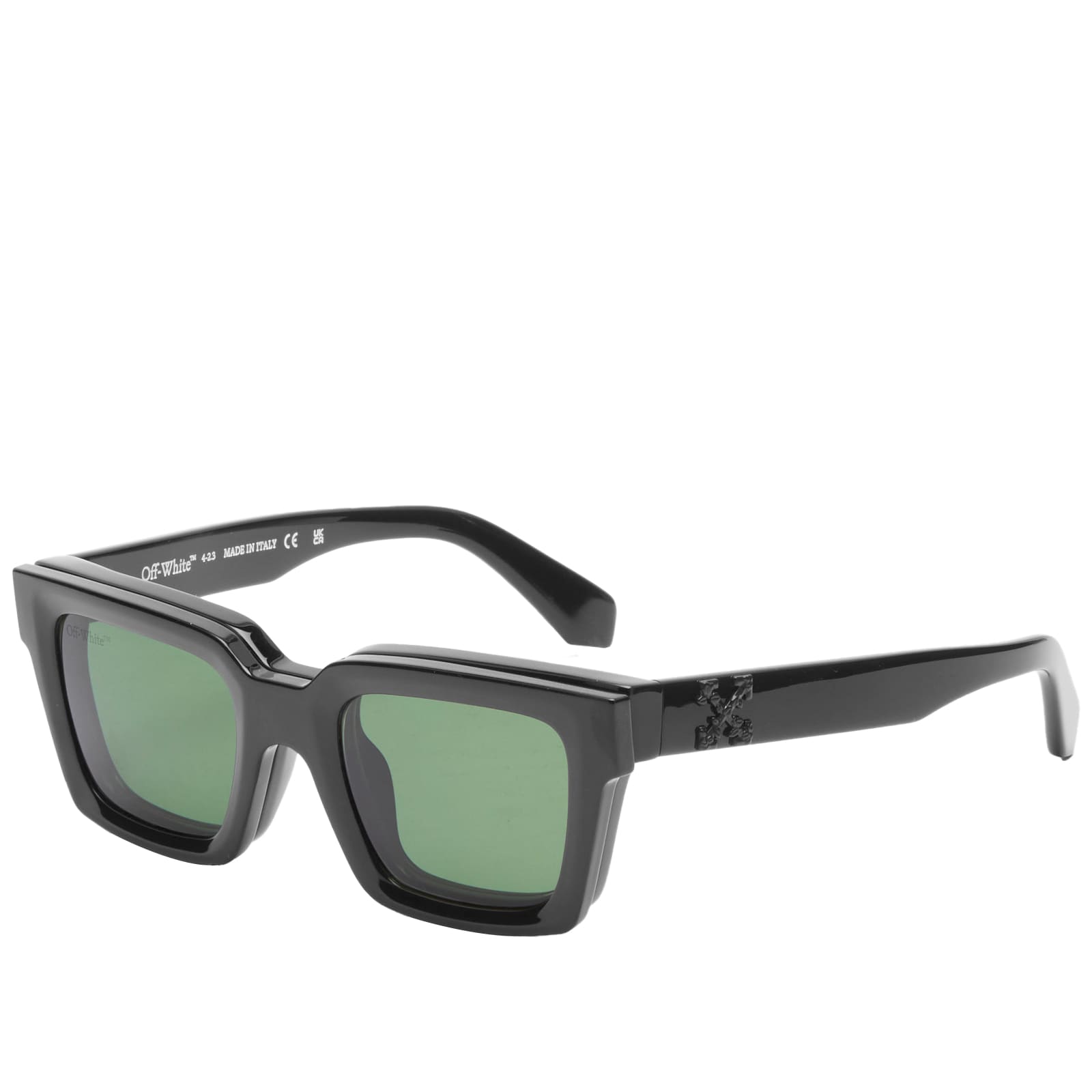 Солнцезащитные очки Off-White Clip On, цвет Black & Green