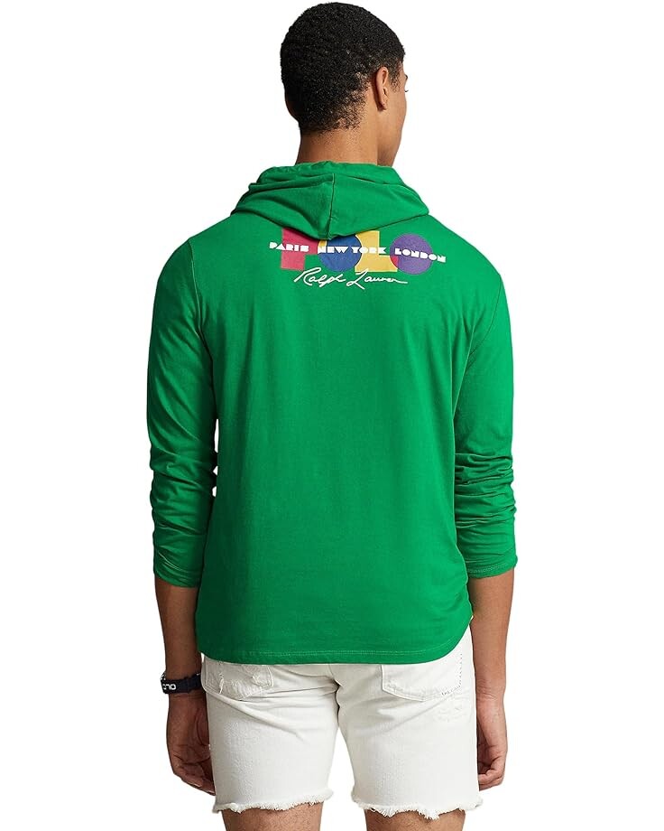 

Футболка Polo Ralph Lauren Logo Jersey Hooded T-Shirt, цвет Billiard
