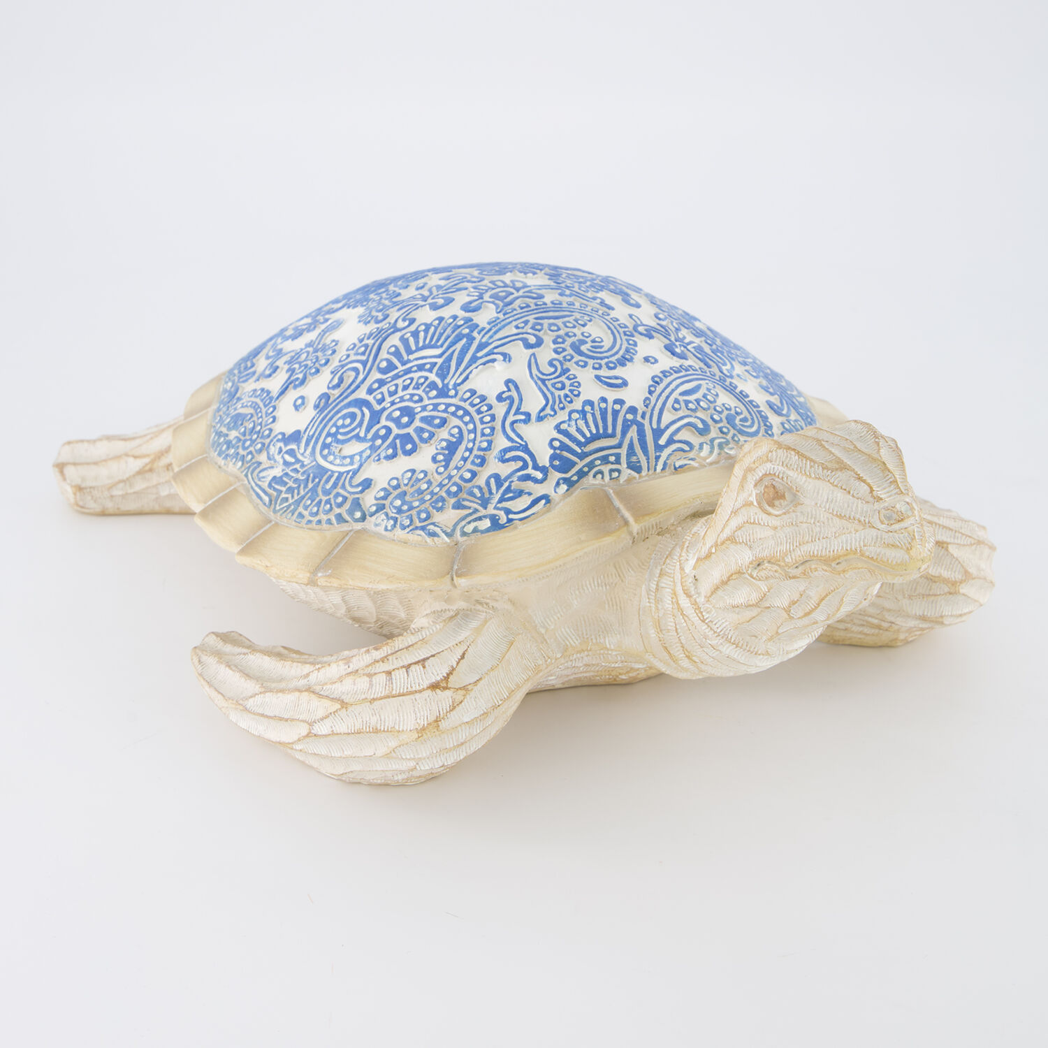 цена Декоративная фигурка сине-бежевого цвета в виде морской черепахи 12х37см Galt International