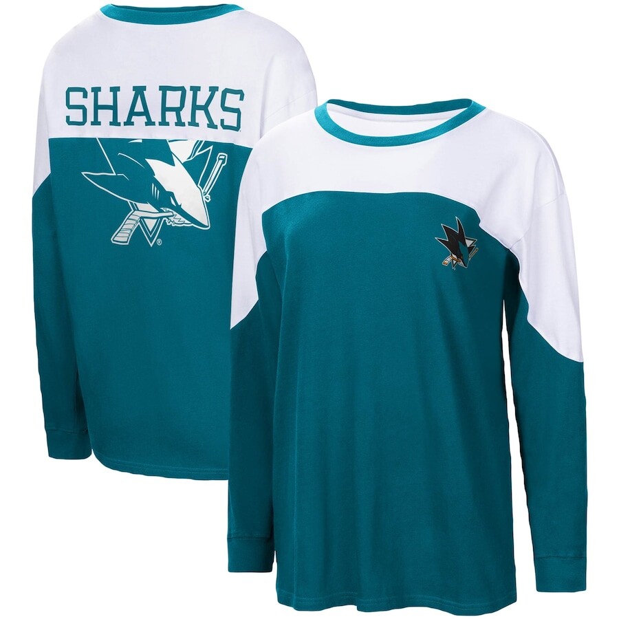 

Футболка с длинным рукавом G-III 4Her by Carl Banks San Jose Sharks, бирюзовый