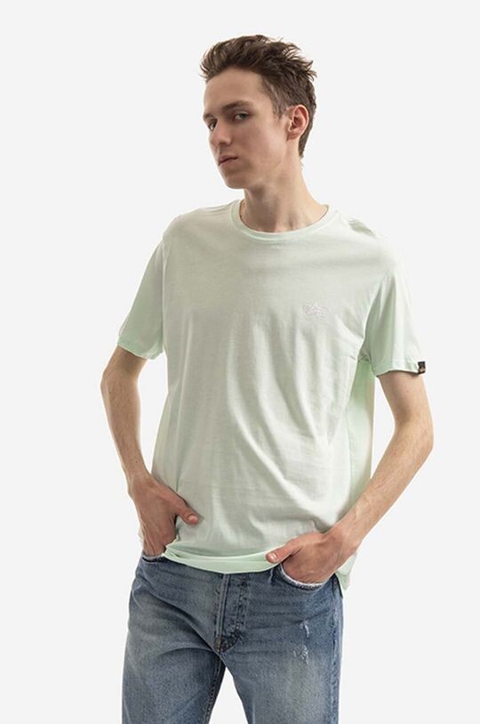 

Хлопковая футболка Basic Alpha Industries, зеленый