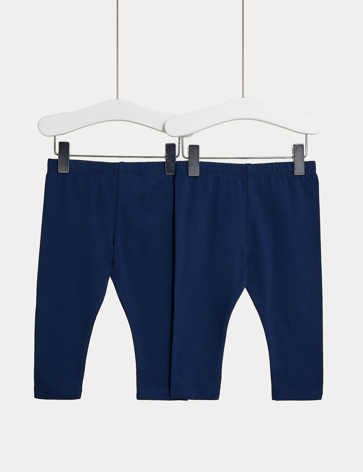 

2 шт. леггинсов из хлопка (0–3 года) Marks & Spencer, темно-синий