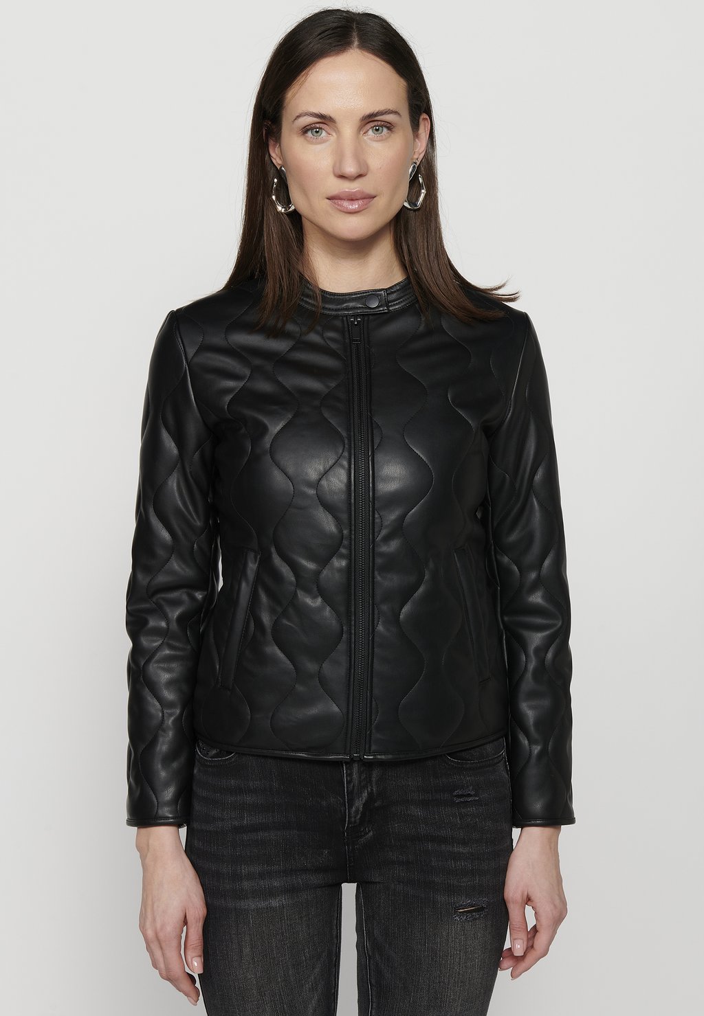 цена Куртка из искусственной кожи Koroshi, цвет black