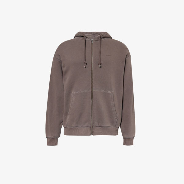 

Толстовка everywear comfort из хлопкового джерси с тисненым логотипом и застежкой-молнией Gymshark, коричневый