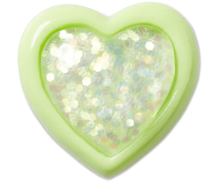 

Джиббитсы Light Green Heart Gem Crocs