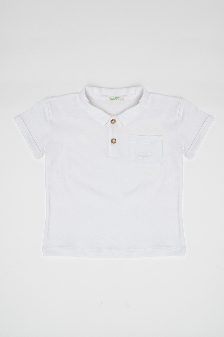 

Льняная футболка с воротником United Colors Of Benetton, белый
