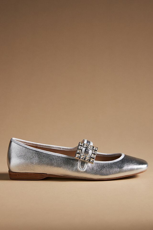 

Туфли Silent D Mary Jane Flats на застежке, серебряный