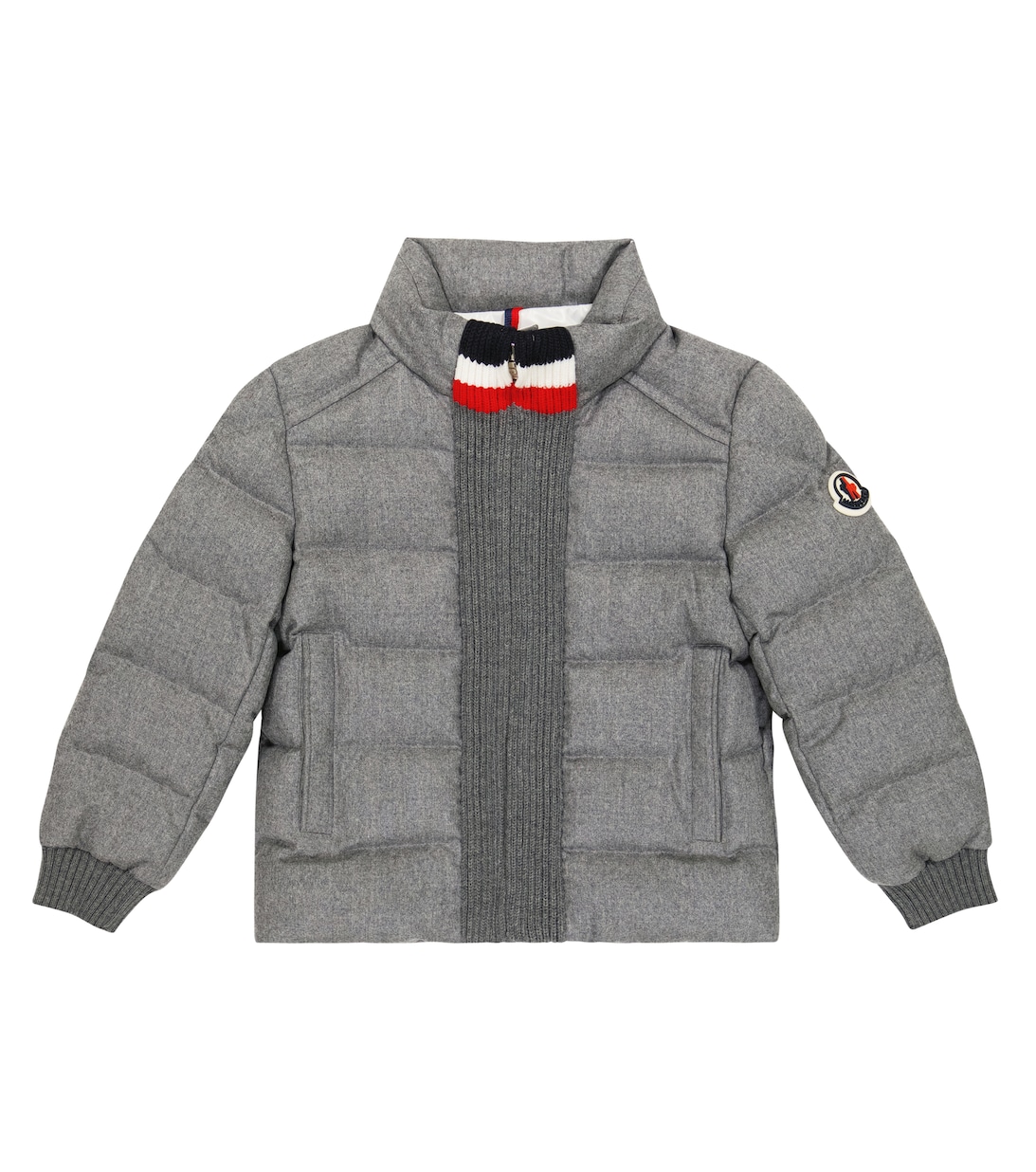 

Пуховик из натуральной шерсти Moncler Enfant, серый