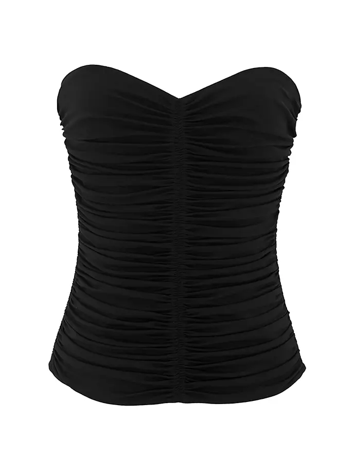 

Бюстье из крепового трикотажа Saint Laurent, черный