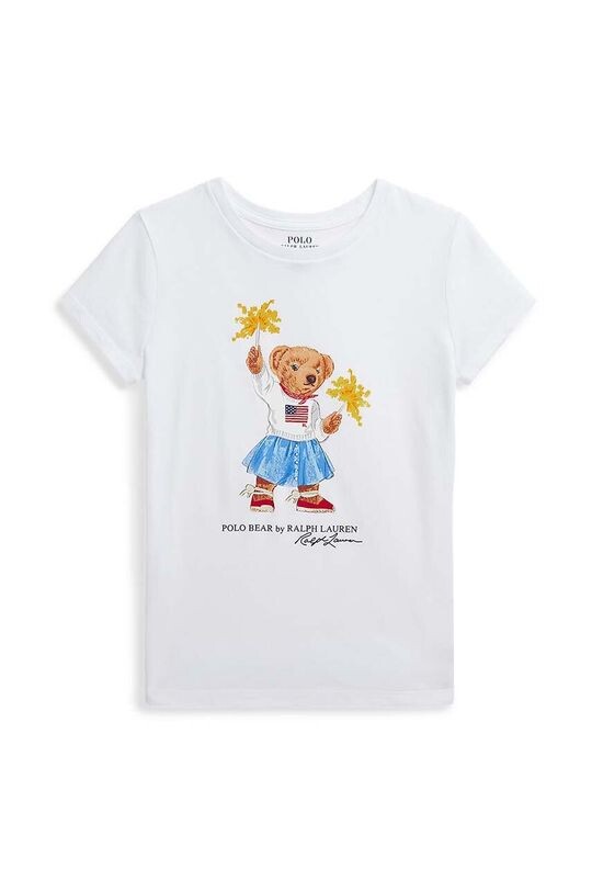 

Детская хлопковая футболка Polo Ralph Lauren, белый