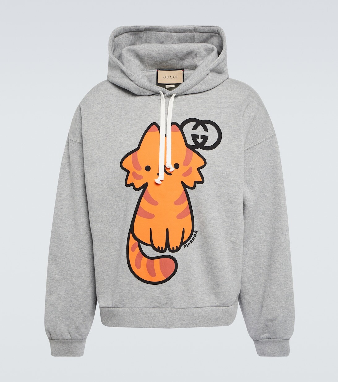 

Худи с принтом Gucci Kawaii из хлопка Gucci, серый