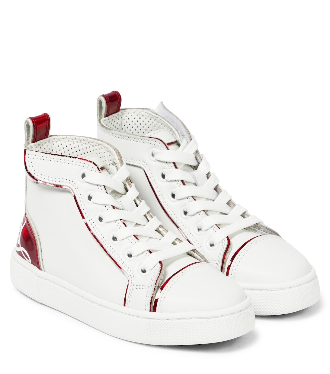 

Высокие кожаные кроссовки Funnytopi Christian Louboutin, белый
