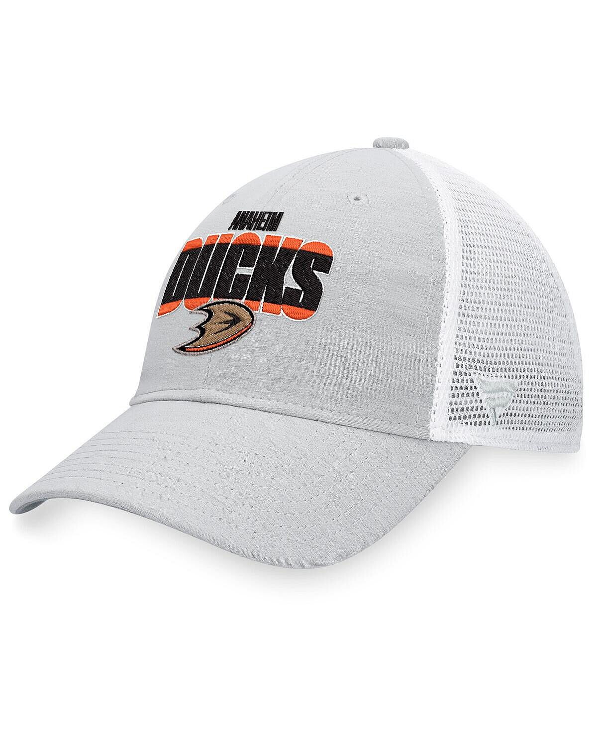 

Мужская кепка Snapback с фирменным логотипом Heather Grey, White Anaheim Ducks Team Trucker Fanatics