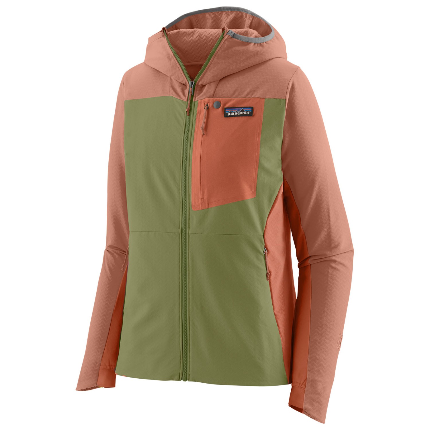 Куртка из софтшелла Patagonia Women's R1 CrossStrata Hoody, цвет Buckhorn Green
