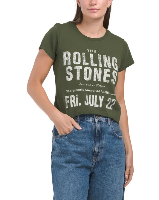 

Укороченная детская футболка Rolling Stones Made In USA People Of Leisure, оливковый