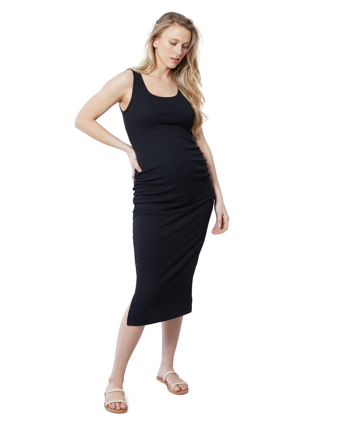 noll ingrid apothekarin die Женское повседневное платье-майка в рубчик для беременных Ingrid + Isabel, черный