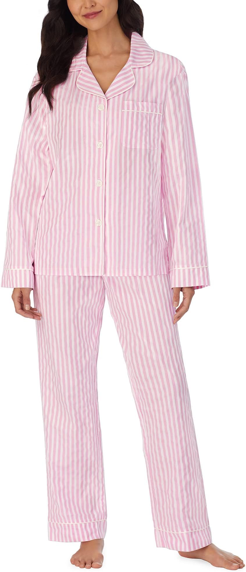 Классический пижамный комплект с длинными рукавами Bedhead PJs, цвет Pink 3-D pink d when