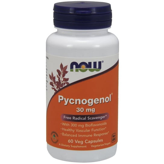 Now Foods, Пикногенол 30 мг 60 растительных капсул swanson пикногенол суперсила 150 мг 30 растительных капсул