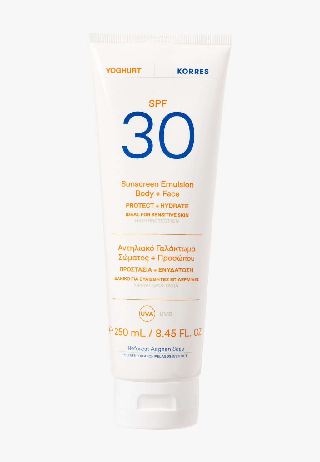 

Солнцезащитный крем Yogurt Sunscreen Emulsion Body + Face Spf30 KORRES