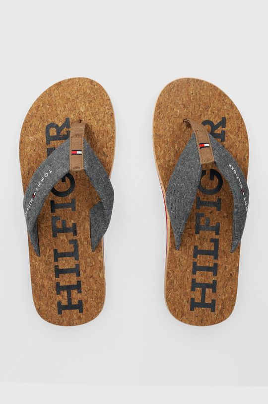 Шлепанцы CORK BEACH SANDAL Tommy Hilfiger, темно-синий шлепанцы comfort beach sandal tommy hilfiger синий