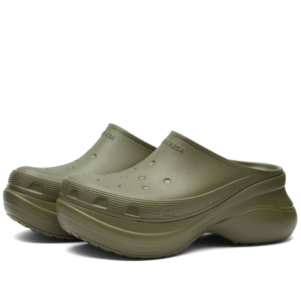 

Мюли Balenciaga Crocs, хаки