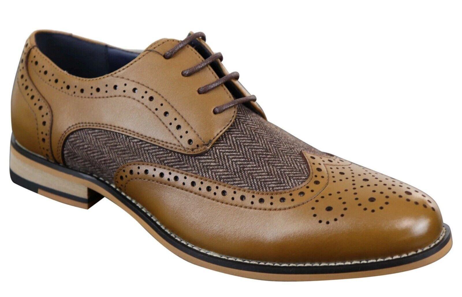 Мужские классические оксфордские твидовые туфли-броги из коричневой кожи House Of Cavani, коричневый арункус horatio