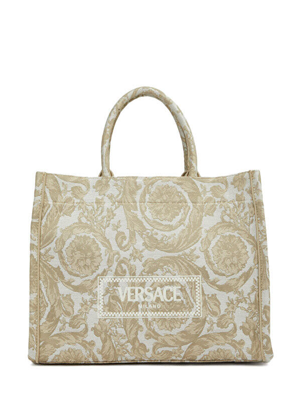 

Кремовая женская сумка через плечо barocco athena Versace