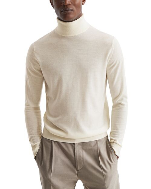 

Шерстяной свитер Caine с высоким воротником REISS, цвет White
