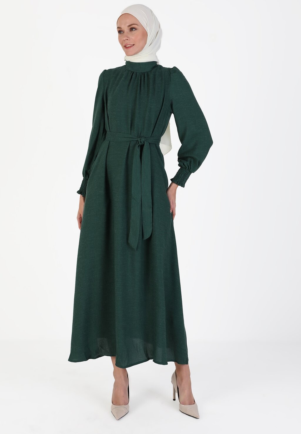 

Платье макси REFKA CASUAL Modanisa, цвет emerald