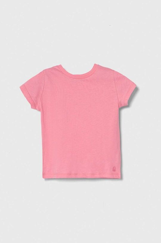 

Хлопковая футболка для детей United Colors of Benetton, розовый