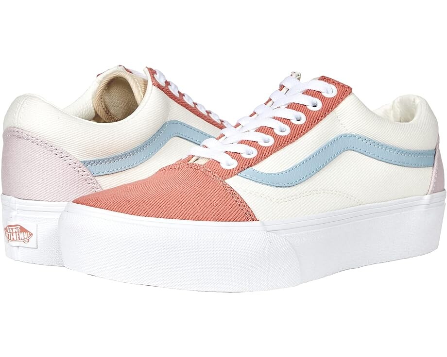 Кроссовки Vans Old Skool Platform, цвет Pastel Block/True White