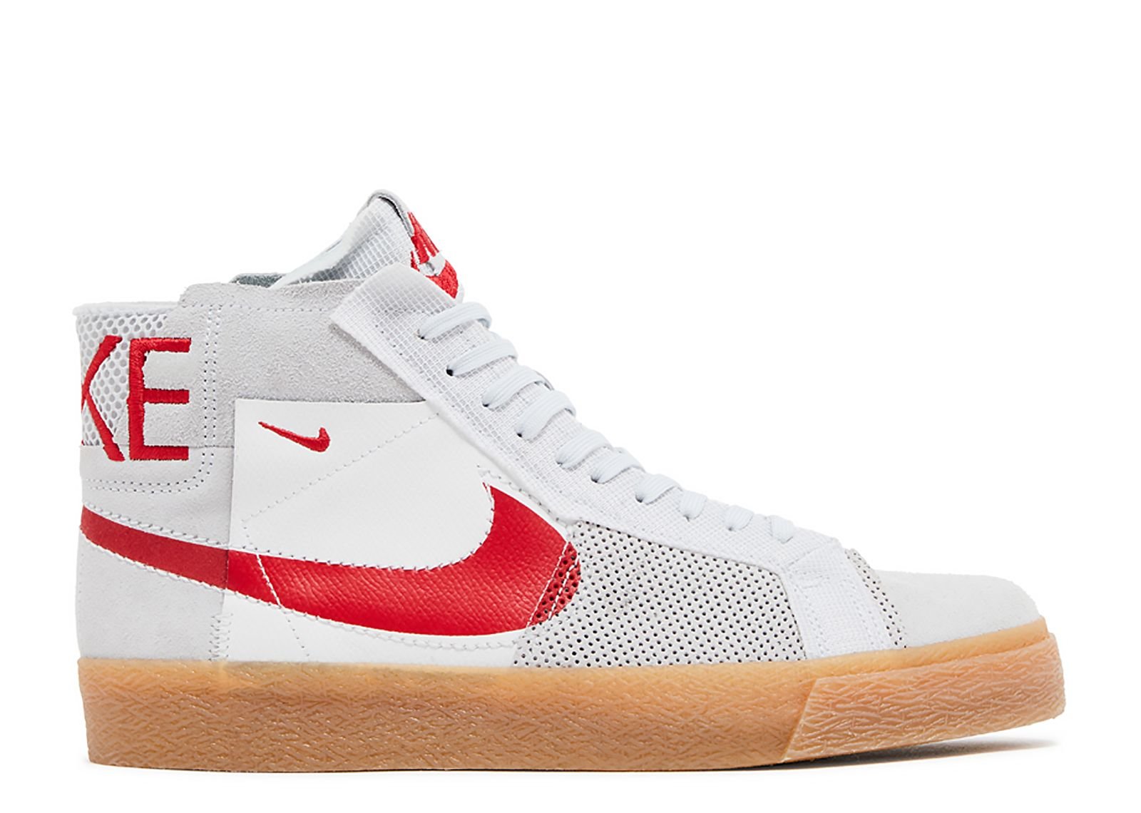 

Кроссовки Nike Zoom Blazer Mid Premium Sb 'Deconstructed - Platinum University Red Gum', серый