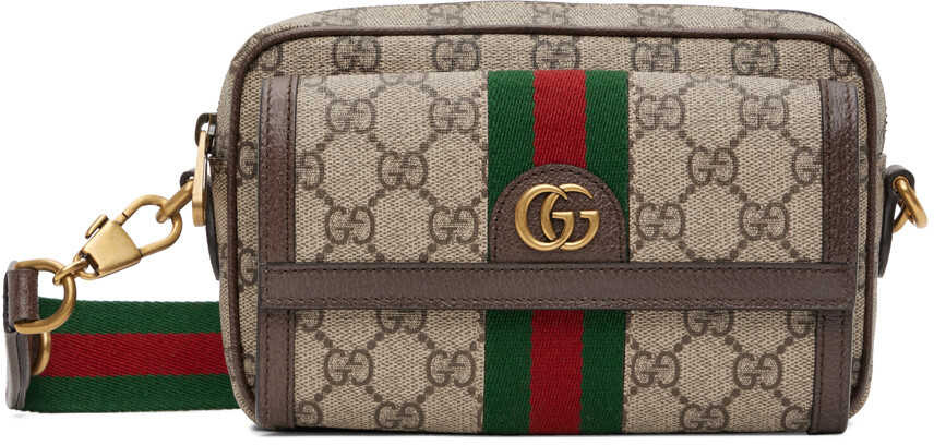 

Бежевая мини-сумка Ophidia GG Gucci