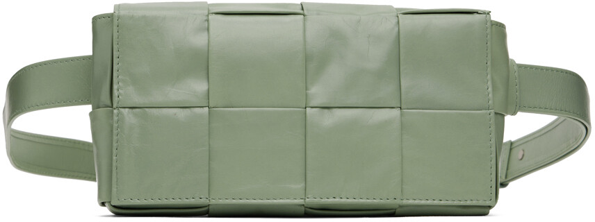 

Зеленая поясная сумка Mini Cassette Bottega Veneta