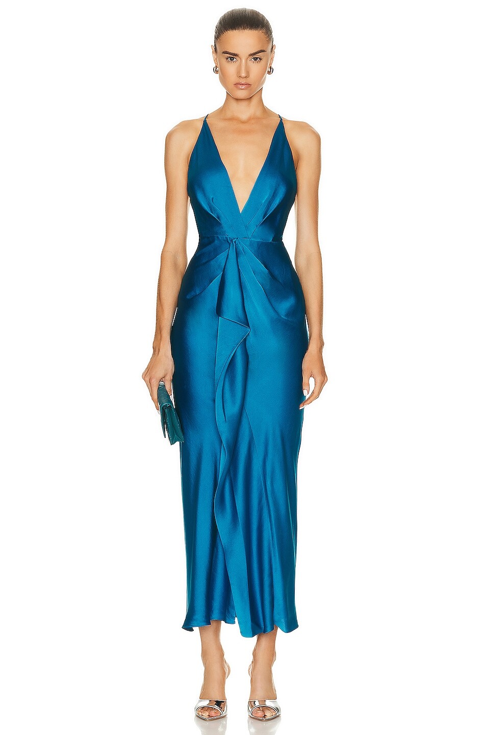 

Платье Simkhai Giana Draped Grown, цвет Phthalo Blue